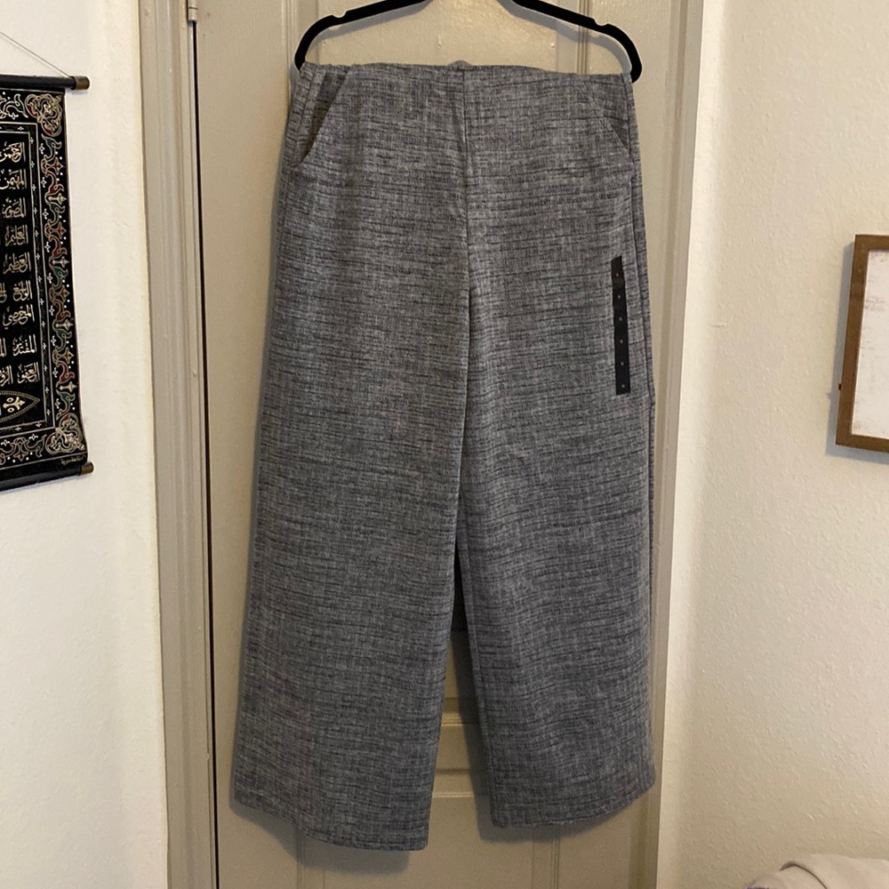 Wide leg knit dress pants